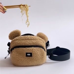 NWT Lazy Oaf Beige Bear Bag